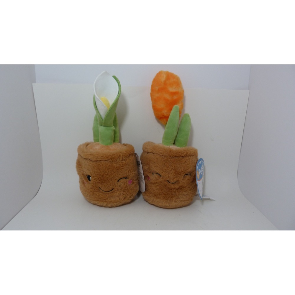 Toy Box Plush Collection Potted Plant Flower Set Calla Lily Orange Blossom NEW